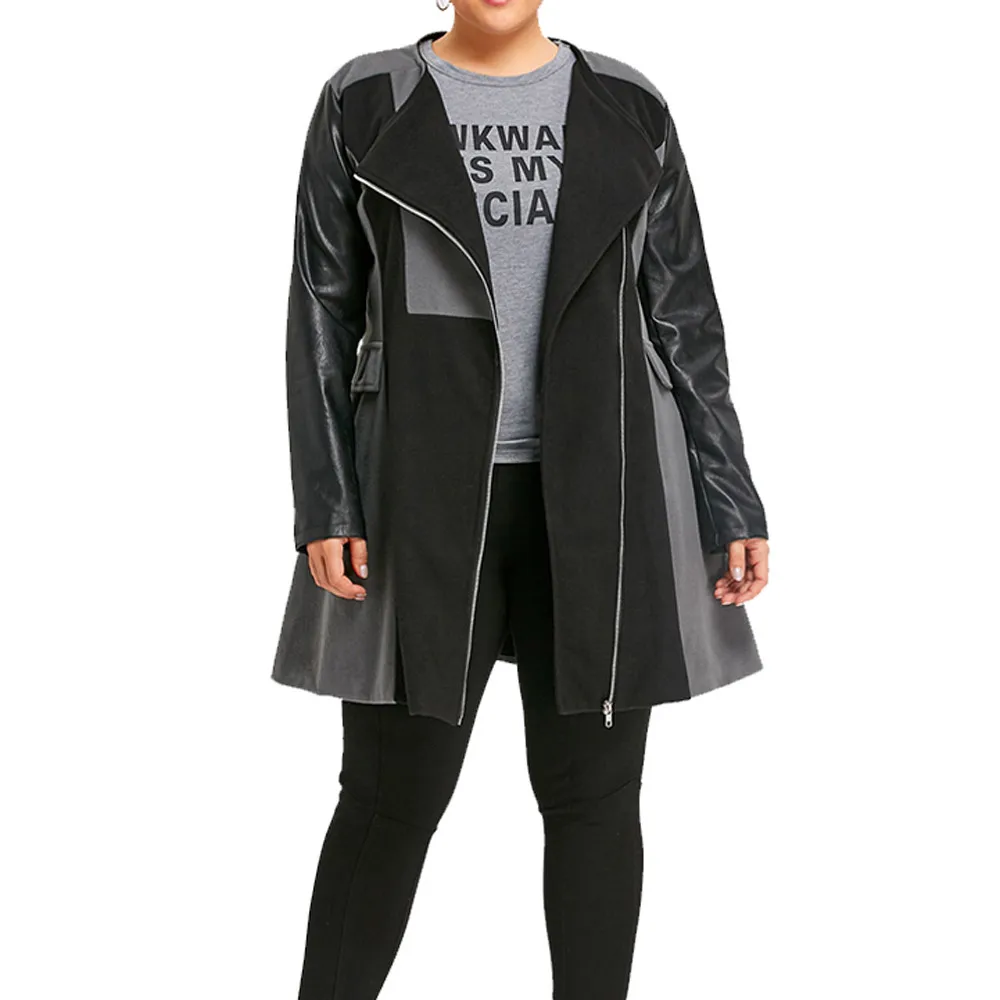 Зимняя куртка размера плюс 4XL, длинное пальто для женщин, мода, винтажные Лоскутные женские куртки, парка, Женские топы и блузки