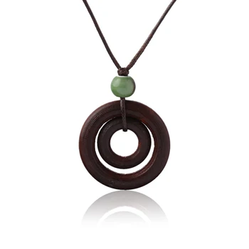 Handmade Resin Wood Necklace Creative Dreams Simple Fashion