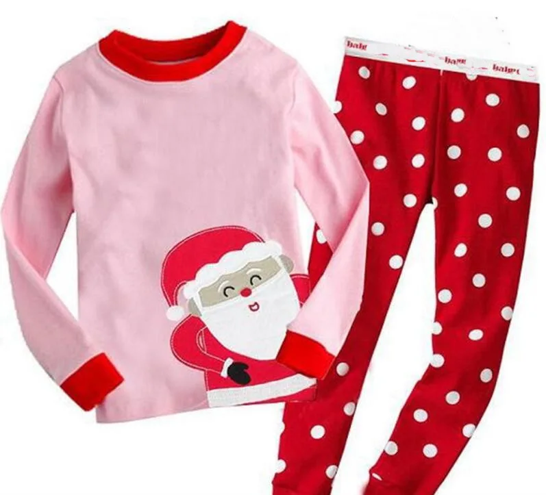 Снеговиком, пижамный комплект с героями мультфильмов; с рисунком оленя Рождественский Санта год для маленьких мальчиков и девочек пижама, одежда для сна для детей, Костюмы - Цвет: model 18