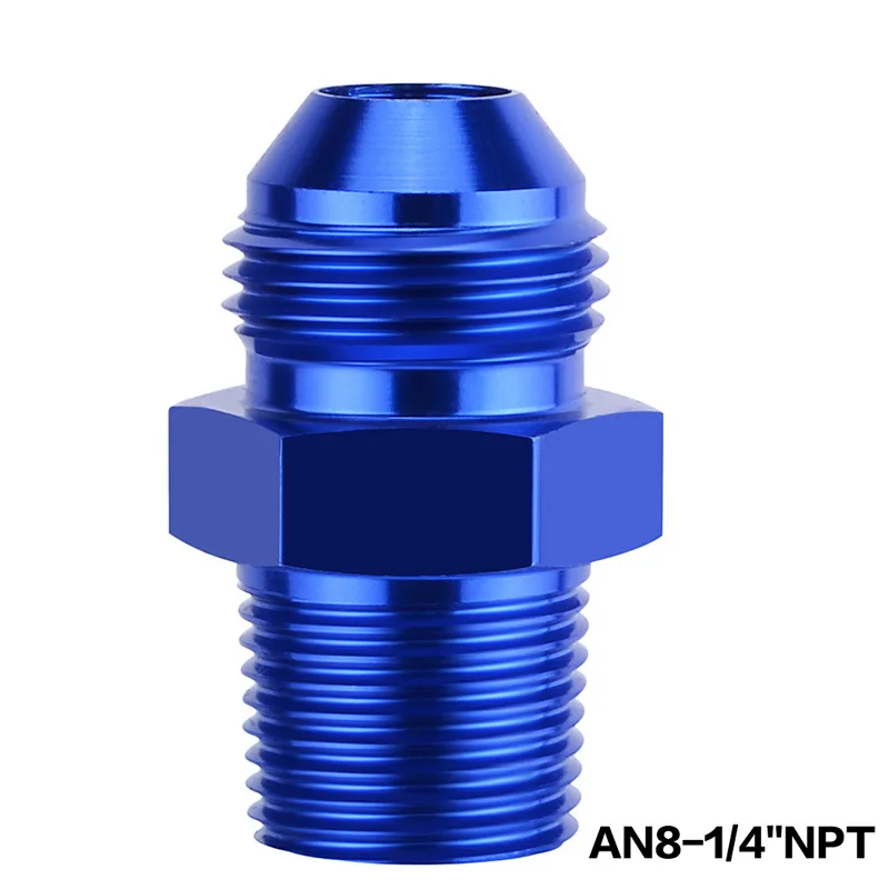 Evil energy алюминиевый штекер AN8 до 1/" 1/2" 3/" 1/4" NPT резьба прямой адаптер трубы мазут фитинг шланг адаптер - Цвет: Темно-серый