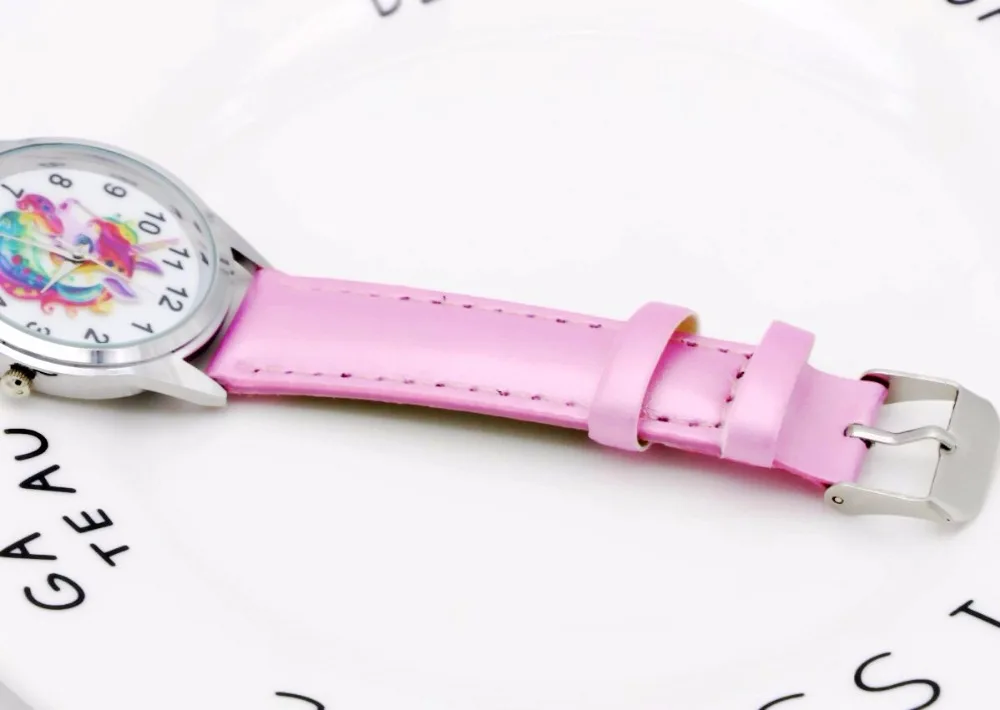 Женские часы, детские часы, модные милые винтажные детские наручные часы с изображением животных и единорога, элегантные студенческие часы