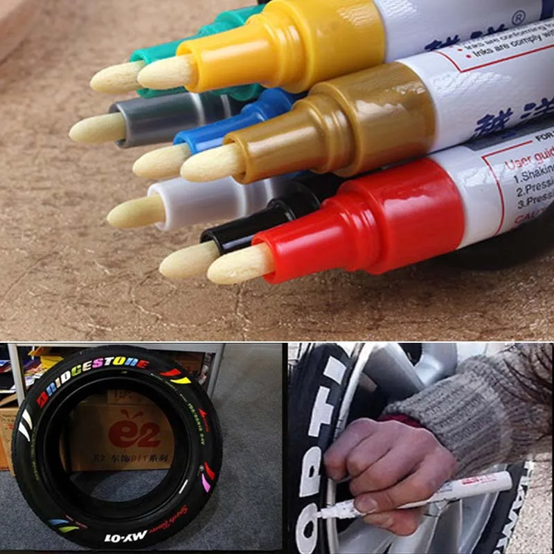 Мотоцикл Авто бандаж колеса ручка маркер водонепроницаемый красочный автомобиль аксессуары бандаж колеса протектора цветные маркеры