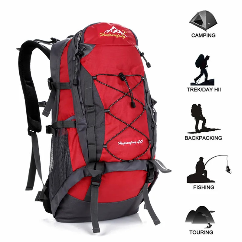 

40L Waterproof Travel Hiking Backpack Outdoor Sports Bag Camping Climbing Bag Men Women Trekking Mountaineering Cycling Dayback