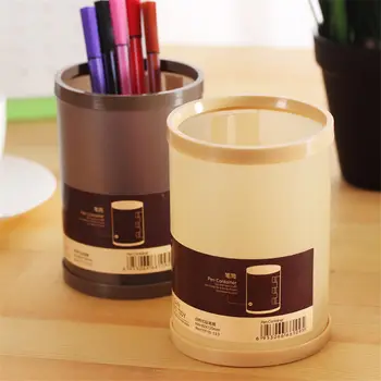 

Coloffice Creative Korean Simple Stationery Storage Box Pencil Holder Round Multifunction Desktop Pen Holder Office Supplies 1PC
