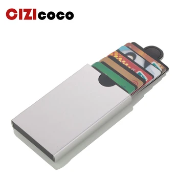 

2019 New Style Credit Card Holder Stacked Drawing ID Bank Card Holder Men Rfid Protection Card Cases Dropshipping Card Wallet