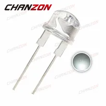 50 шт. светодиодный 8 мм соломенная шляпа белая прозрачная линза диод широкий угол прозрачный 8 мм светильник светодиод светодиодный светильник DC 3 в 20 мА Высокая мощность