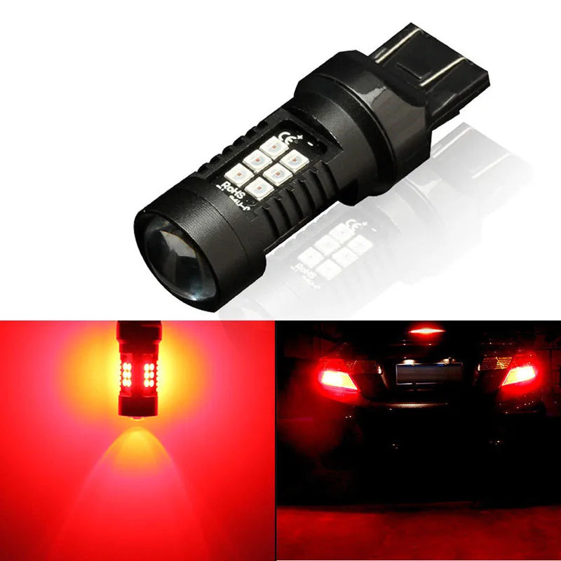 

2Pcs T20 Led 7440 7443 SRCK Bulb W21W W21/5W Led 21 3030SMD Auto Reverse Backup DRL Car Turn Signal Light White Yellow Amber Red
