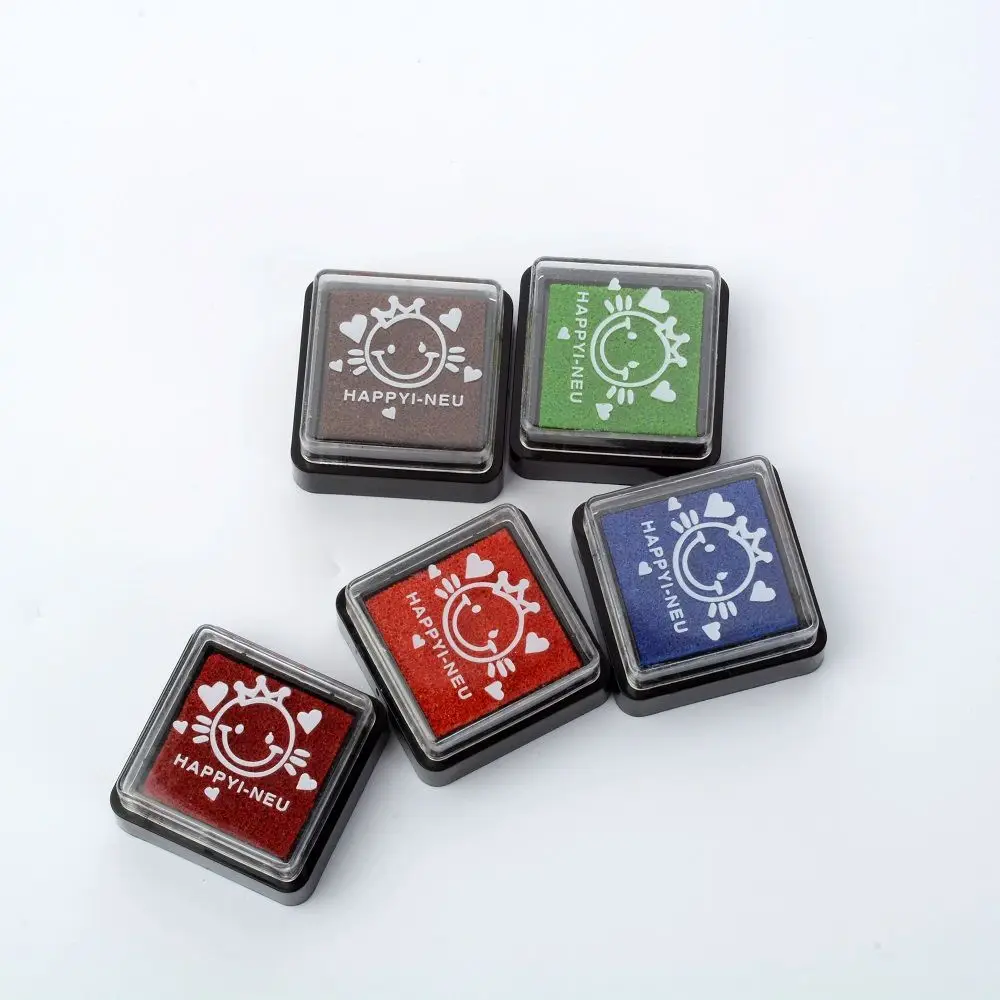 5 in 1 Multi Coloured Washable Foam Ink Ink Pad Stamp Pad Set Blue