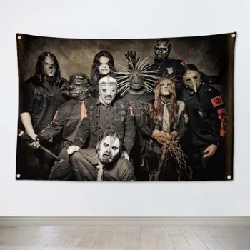 

SLIPKNOT Heavy Metals Rock Music Banners Hanging Flag Wall Sticker Cafe Restaurant locomotive club Live Background Decor