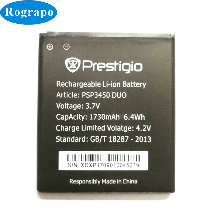 

New 3.7 V 1730mAh PSP3450 Replacement Battery Baterij Battera For Prestigio MultiPhone PSP 3450 DUO Mobile Phone Batteries