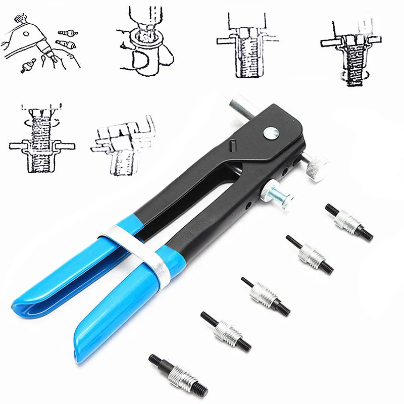 

Heavy Duty Nut Tool M3 M4 M5 M6 M8 RIVNUTS Rivet Gun Nutsert Insert Kit 27cm