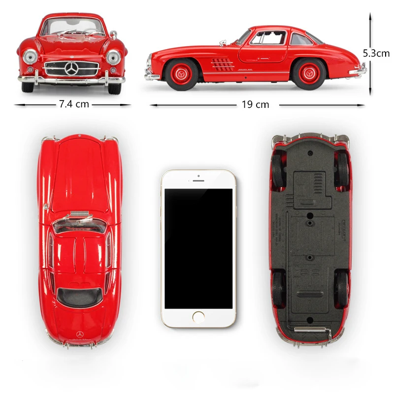 WELLY 1:24 масштабный симулятор Металлическая Модель автомобиля игрушки для Benz 300 SL