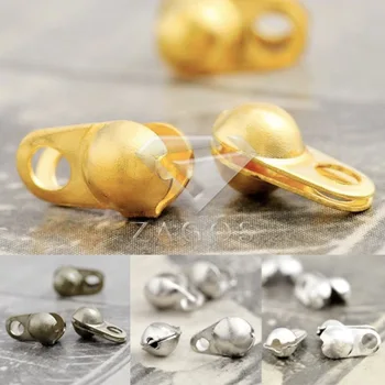 

100Pcs Iron End Caps Bead Tips Terminators 2.4x3.5x6.5mm Jewelry Findings Fit DIY Making Bracelet Necklace