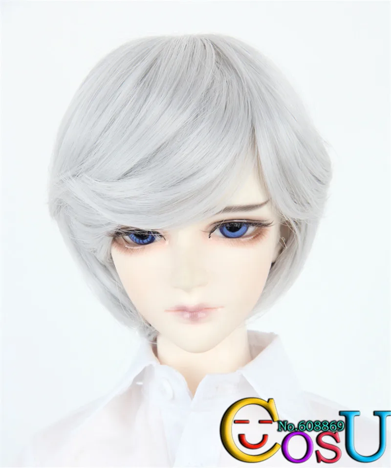 1/3 1/4 Dollfie кукла BJD волос высокое качество банг серый короткий парик 097 |