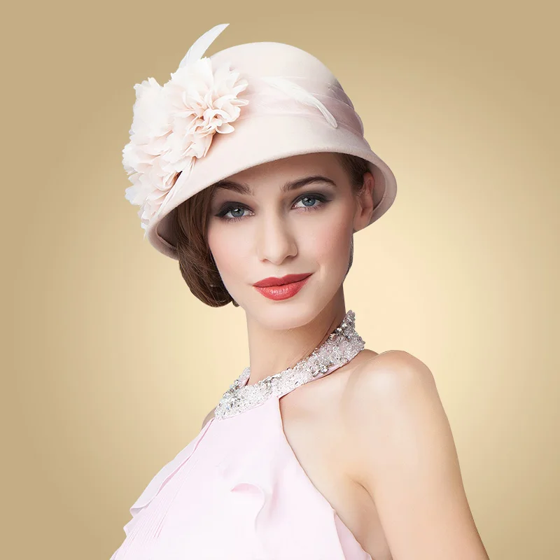 Invierno de Fedora moda para mujer pequeño lindo gorros de