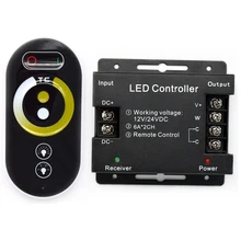 DC12V-24 2 channels output wireless Rf touch remote control CT controller for led strip white and warm white