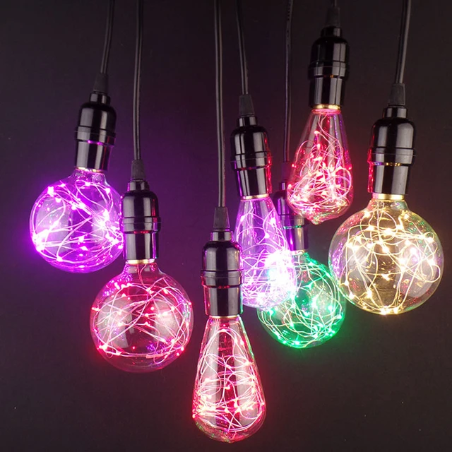 Vintage Edison Bulbs E27 Led Rgb Colorful Light Christmas Xmas Bulb Vintage Edison Bulbs E27 Led Rgb Colorful Light Christmas Xmas Bulb Retro For Pendant