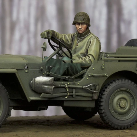 1/35 масштабная сборка каучуковая фигурка комплект U.S. Jeep Driver(не входит в комплект jeep