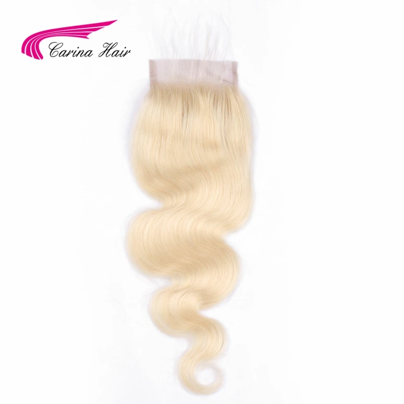 Carina Hair Brazilian Non-Remy Human Hair Bleached Knots 4*4 Swiss Lace Top Closure with Baby Hair Pure Color 613 Body Wave Hair body-wave : image Carina Hair Brazilian Non-Remy Human Hair Bleached Knots 4*4 Swiss Lace Top Closure with Baby Hair Pure Color 613 Body Wave Hair body-wave