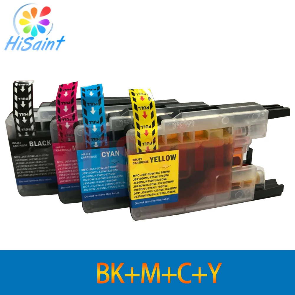 Hot 4PCS Ink Cartridge for Brother Printer LC71 LC75 LC73 MFC J430W MFC