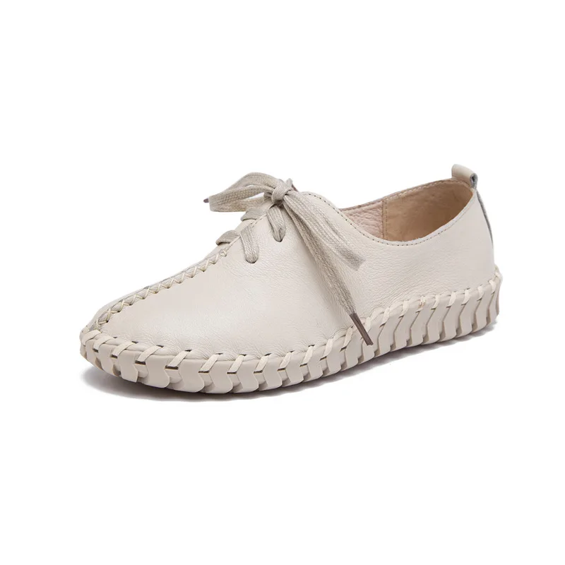 

Genuine Leather Women Casual Shoes 2017 Spring And Summer New Single Shoes Fashion Fashion Flat Shoes