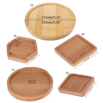 

Eco-friendly Mini Bamboo Saucer Succulent Planter Pot Flower Container Bonsai Tray Holder 1Pc