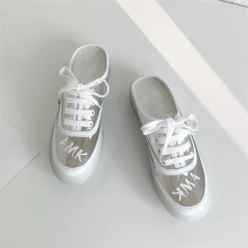 

2019 summer women's slippers high quality fashion transparent fabric sandals cross straps thick bottom female slippers