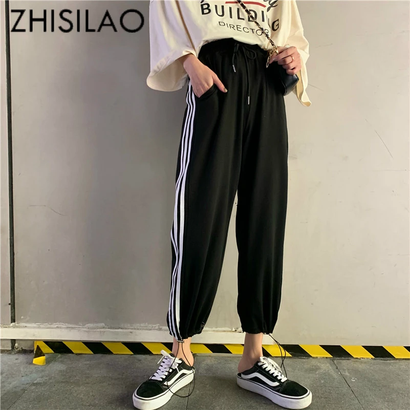 

Women Harem Pants Cargo Black Sweatpants Casual Pants 2019 Ladies Trousers Streetwear Jogger Punk Pants Loose Trousers Cool
