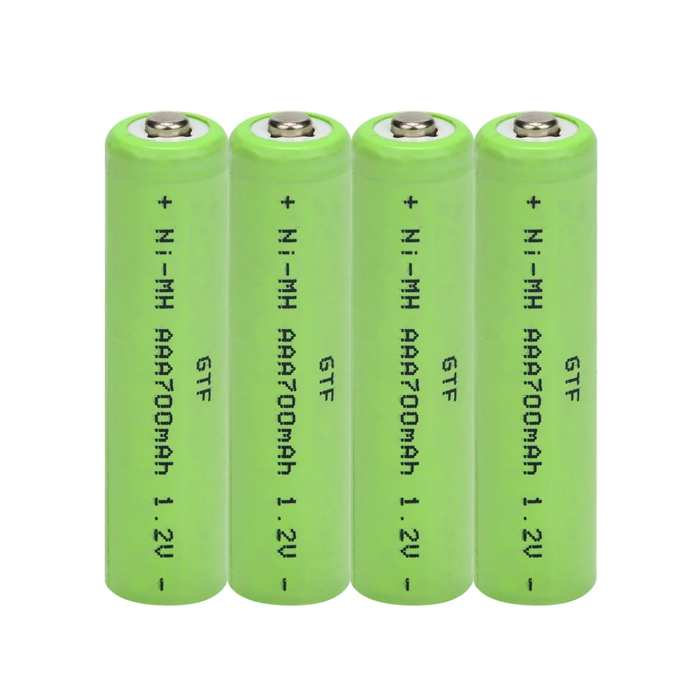 

GTF AAA Battery 700mah 1.2V Alkaline AAA Rechargeable Battery for Remote Control Toy light Battery free shipping Drop shipping