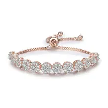 Новое поступление, Классический круглый кубический циркон, золотой цвет, женские теннисные браслеты для женщин, модный браслет, ювелирные изделия YIB040