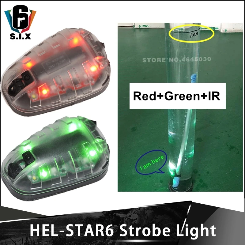 Element airsoft шлем фонарик HEL STAR 6 Gen II сигнал зеленый красный ИК стробоскоп военный шлем свет лампа для выживания Element airsoft шлем фонарик HEL STAR 6 Gen II сигнал зеленый красный ИК стробоскоп военный шлем свет лампа для выживания
