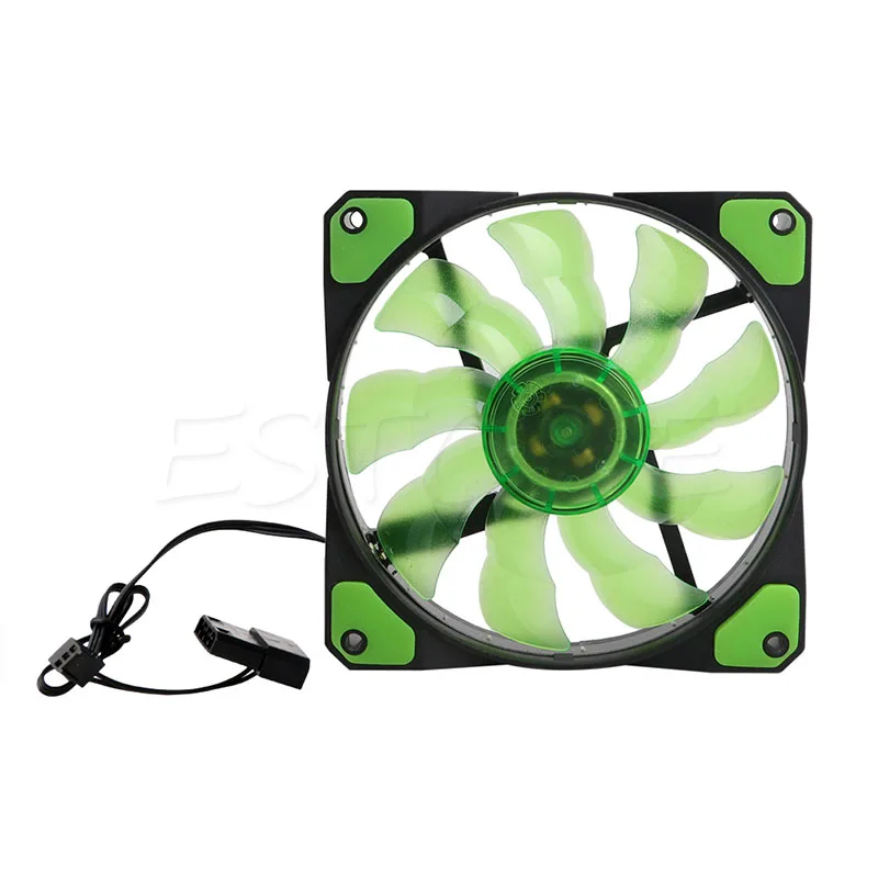 120mm 3-Pin//4-Pin PWM PC Computer Case CPU Cooler Cooling Fan with LED Light