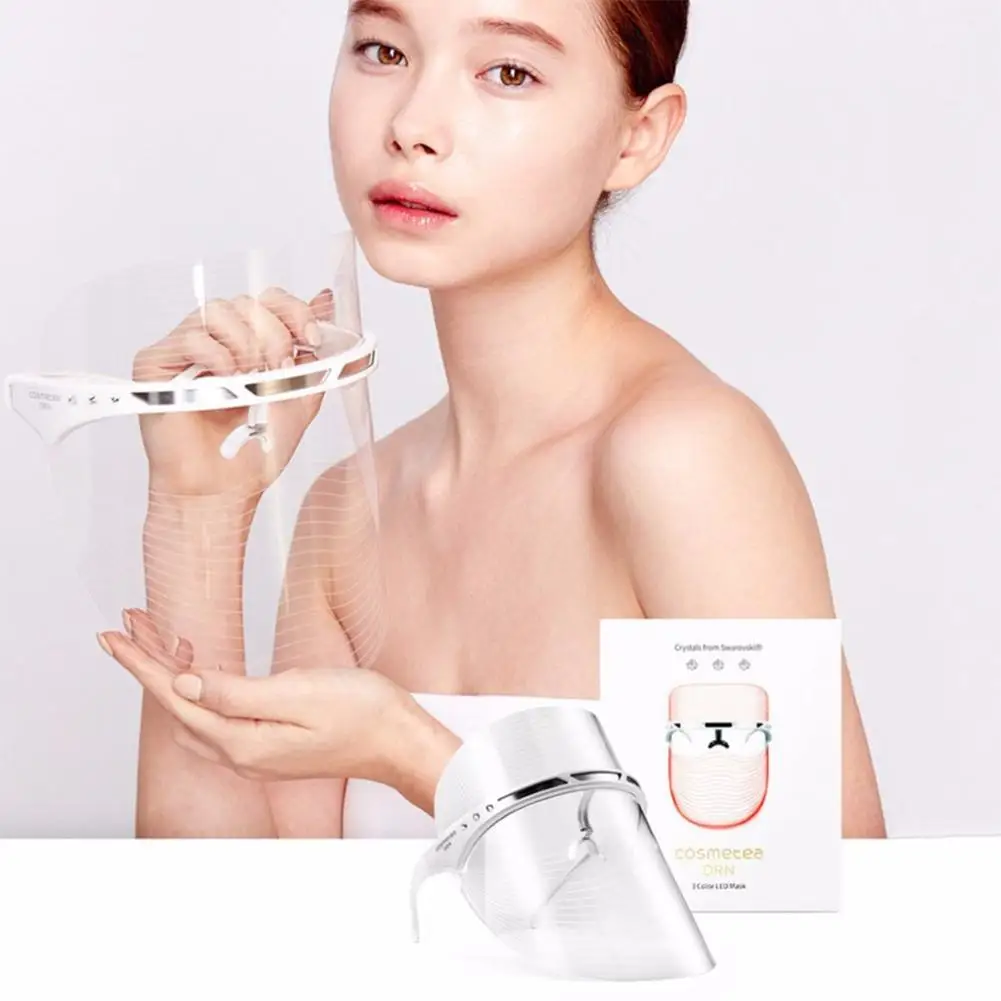 

LED Facial Mask Magic 2 Colors USB Beauty Instrument Phototherapy Red & Blue Light Shrink Pores Rejuvenate Face Skin Care Tool