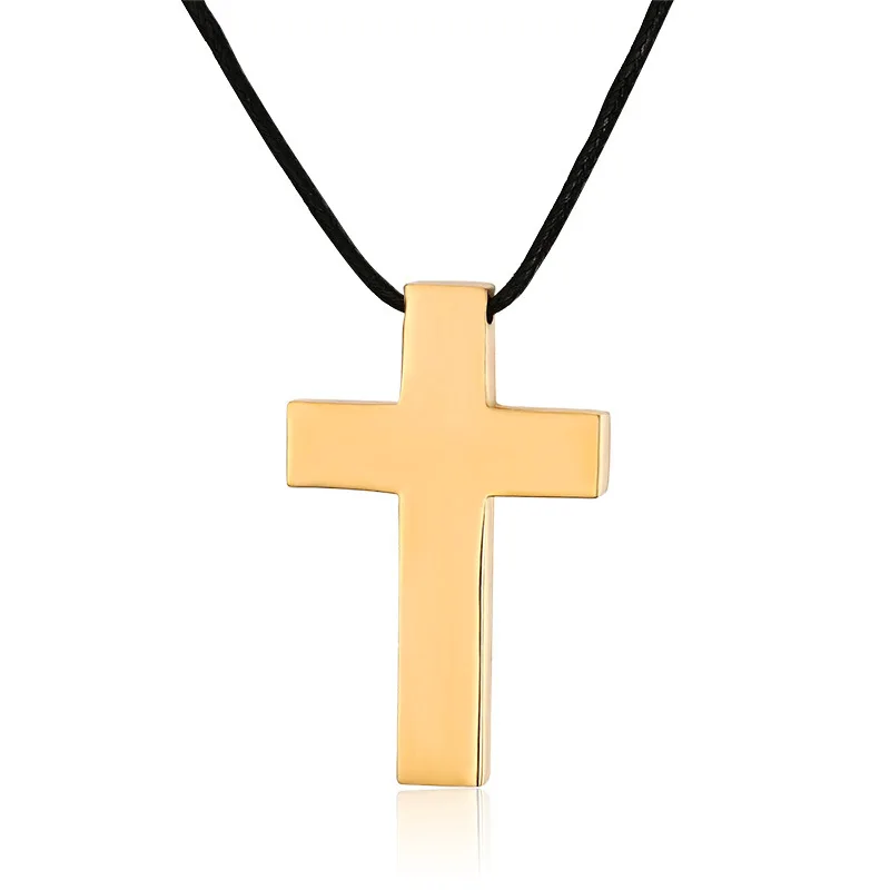 Women Men Titanium steel Classic Crosses Pendant Necklace Male Female
