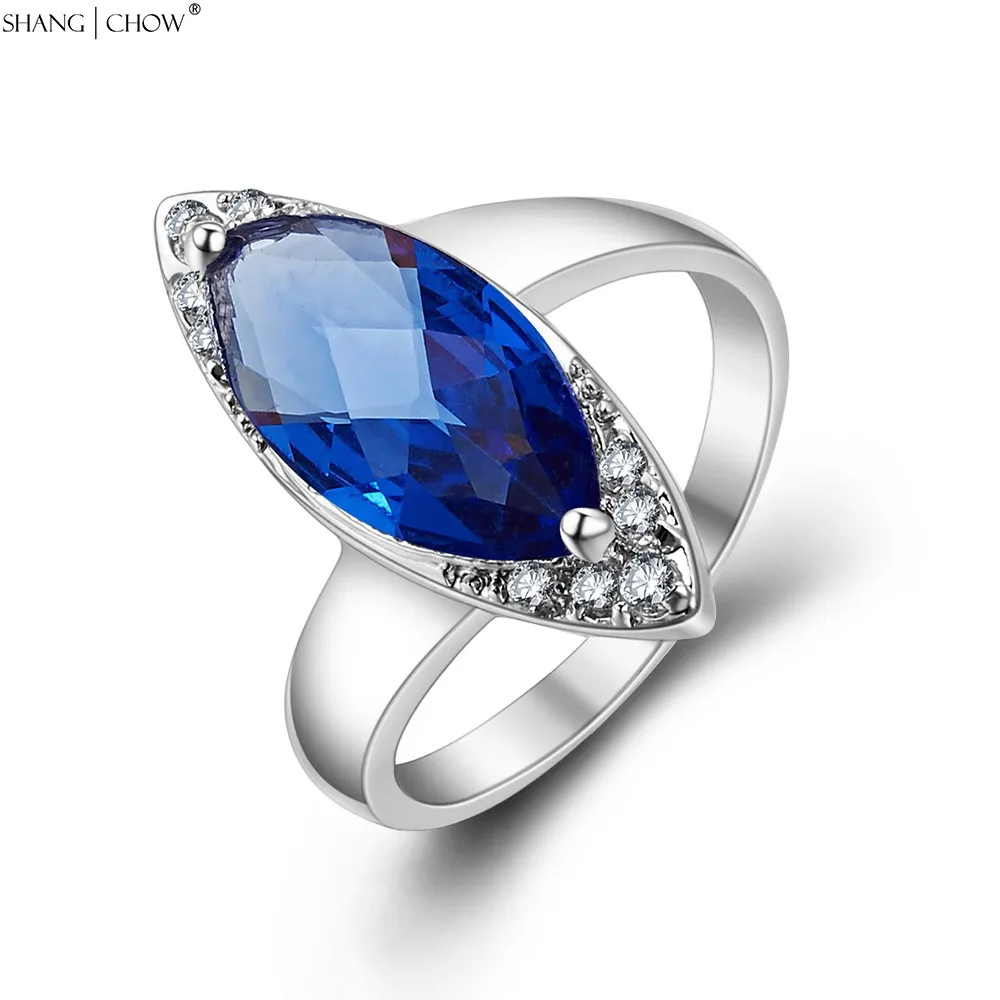 Женское кольцо из серебра 925 пробы с синим камнем|fashion rings|ring fashionring ring |