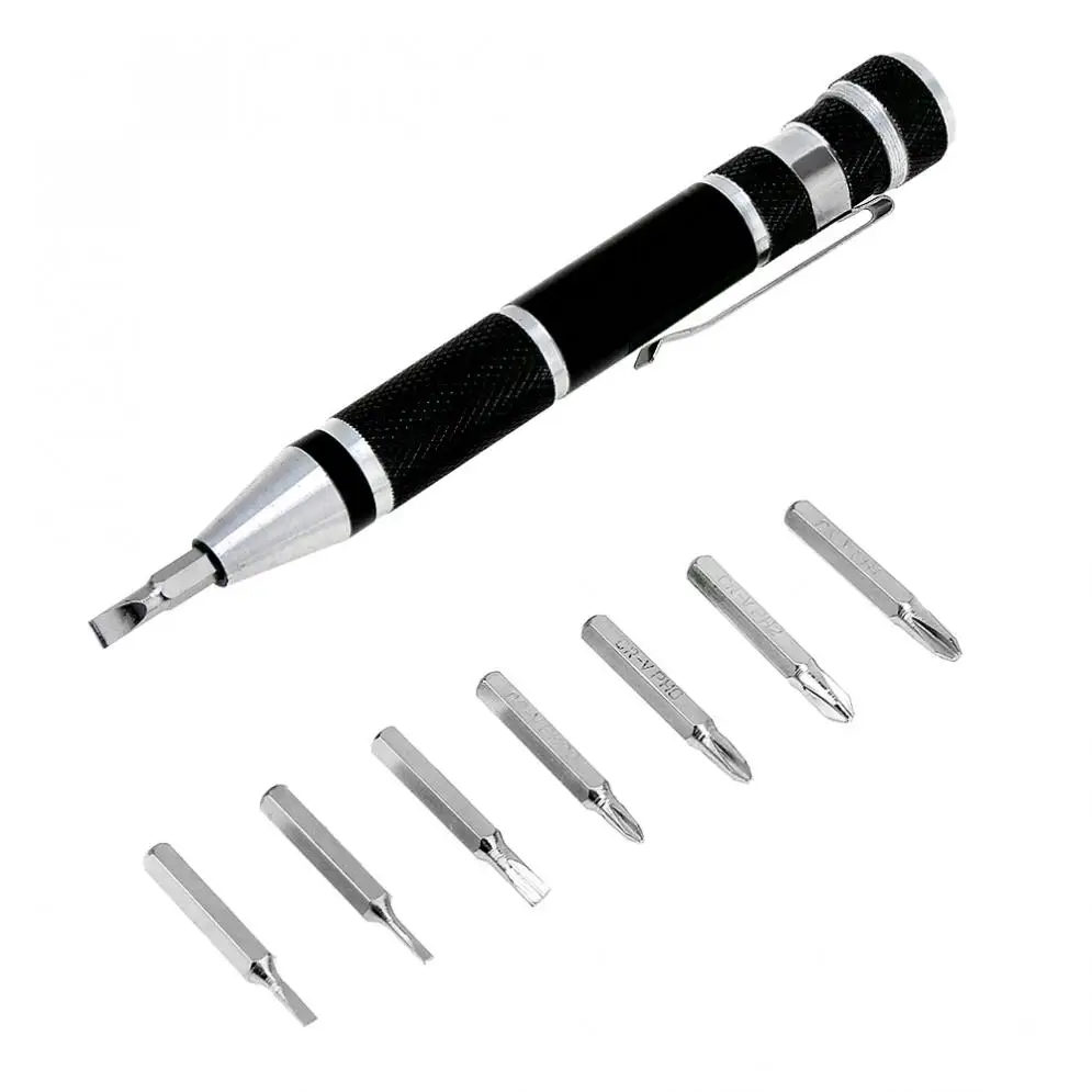 

New 8 In 1 Precision Screwdriver Bit Star Repair Tool Kit for Home / Office / Electronics Maintenance