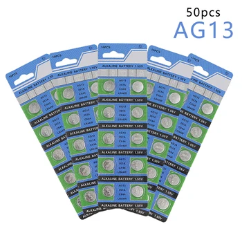 

Centechia Good Sale 50 Pcs AG13 LR44 357A S76E G13 Button Coin Cell Battery Batteries 1.55V Alkaline