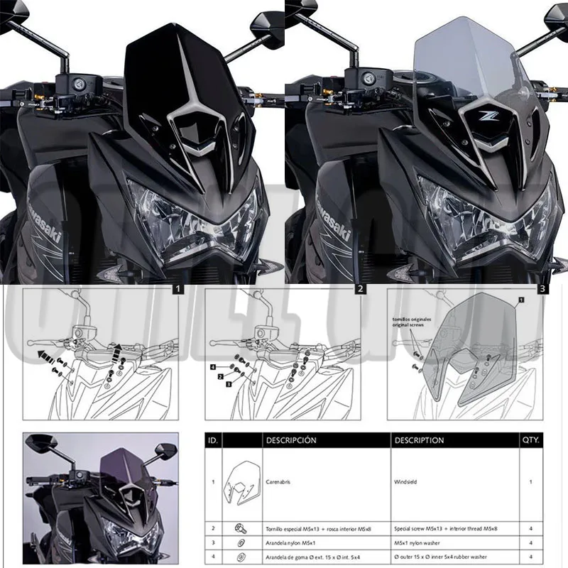 Мотоциклист ветровое стекло ветровой дефлектор ветрового стекла козырек подходит для Kawasaki Z800 2012 2013 Z-800 Z 800 12'-16'