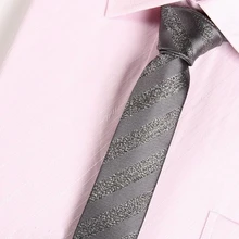 Мужской серый полосатый галстук Классический Тонкий галстук-бабочки для худых жениха бизнес галстук для свадебной вечеринки SK256