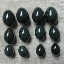 Undrilled natural Nephrite jade Yoni Egg Pelvic Kegel Exercise Jade Egg Tightening Vaginal Muscle jade yoni egg of 3pcs nephrite jade eggs for women kegel exercise for jade massage