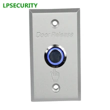LPSECURITY Door button with LED backlight Metal Exit switch button door release For electric Lock Access Control system