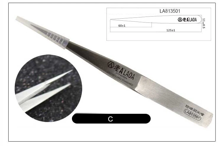 Laoa Новый, 2 предмета Нержавеющая сталь Пинцеты Часовщик Ремонт Инструменты отличное качество пинцеты для электроники