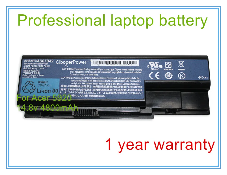 

14.8V 4800mAh Original AS07B32 Battery for 5920 5920G 5930 5930G 5935 AS07B31 AS07B32 AS07B71 AS07B61 AS07B42 8CELL