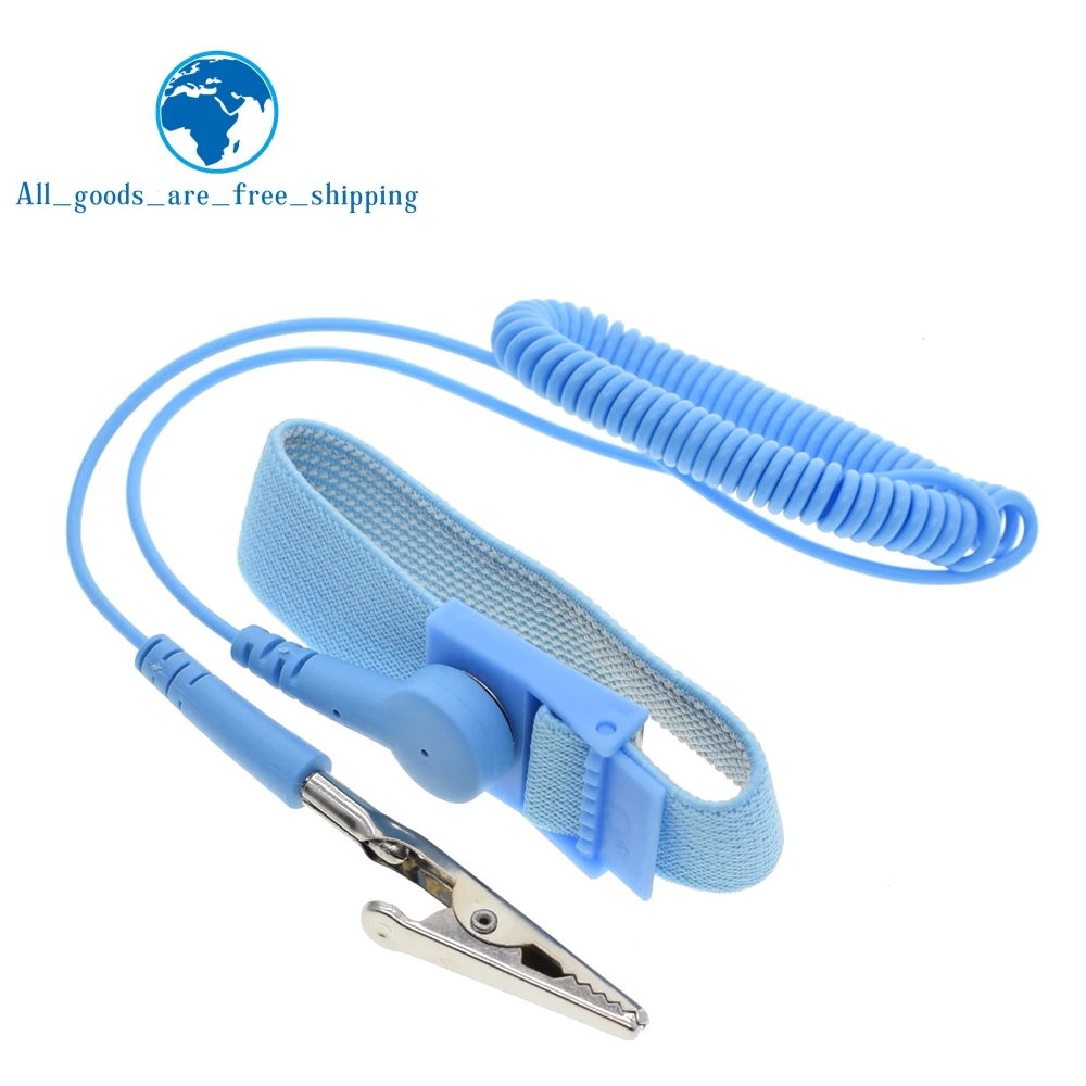 

TZT Cordless Wireless Clip Antistatic Anti Static ESD Wristband Wrist Strap Discharge Cables For Electrician IC PLCC worker