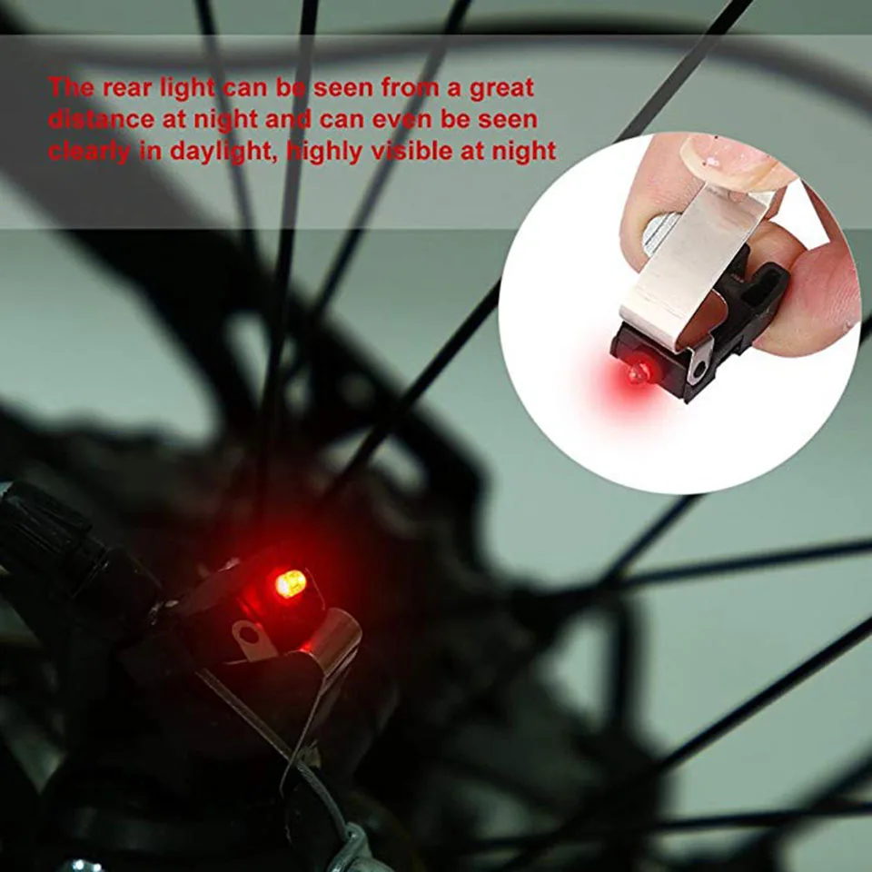 Mini Brake Bike Light Mount Tail Rear Bicycle Light Cycling LED Light High Brightness Waterproof LED lamp Cycling Accessories