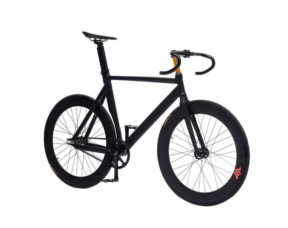 Best Fixed Gear Bike Fixie frame 53cm 55cm 58cm  DIY 700C Muscular Aluminum alloy Bike Track Bike Bicycle wiith 3 Spoke wheel rim 2