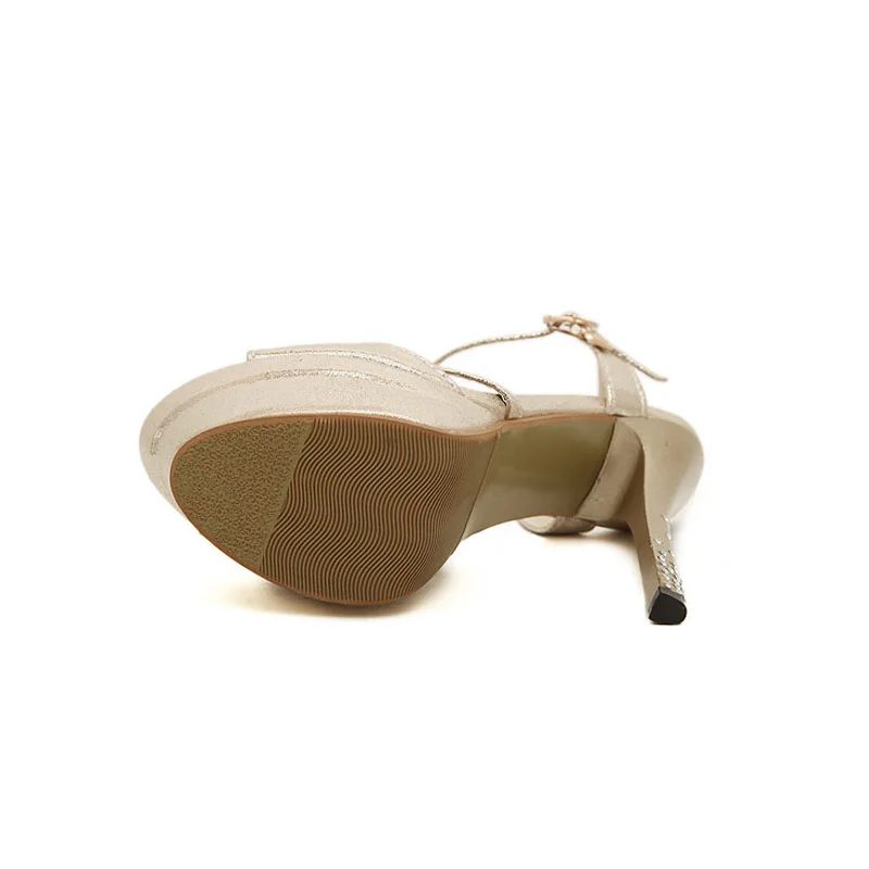 Женская пикантная обувь тонкие 14 см очень высокий каблук Дамская обувь женские туфли-лодочки на платформе с пряжкой Женская повседневная обувь sandalias mujer