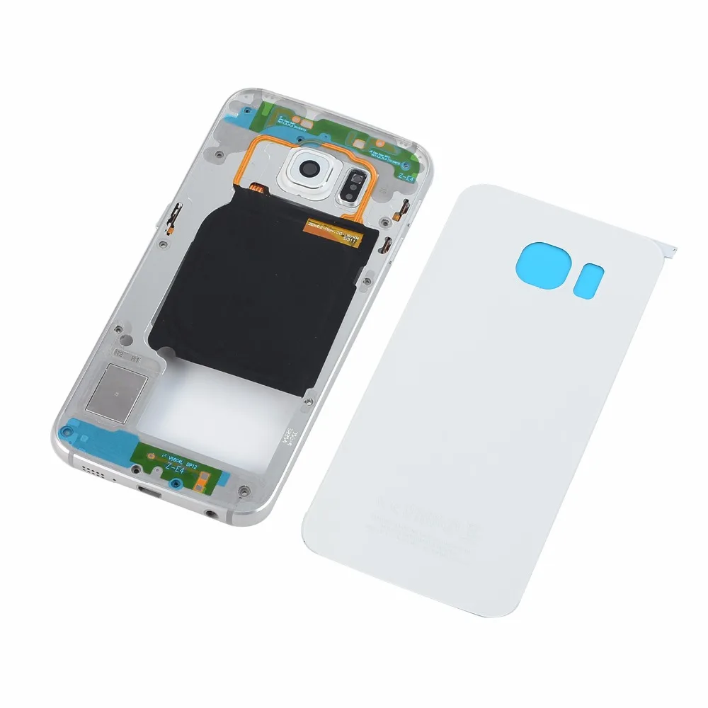

For Samsung Galaxy S6 Edge G925 G925F Housing Metal Middle Frame Chassis + Battery Back Glass Cover