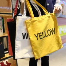 Женская Холщовая Сумка-тоут повседневная с буквенным принтом хозяйственные сумки экологический многоразовый складная сумка на плечо