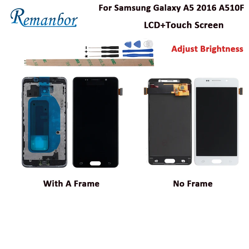 Для Samsung Galaxy A5 2016 ЖК дисплей A510 A510F A510M A510FD и сенсорный экран Amoled с рамкой Seperate